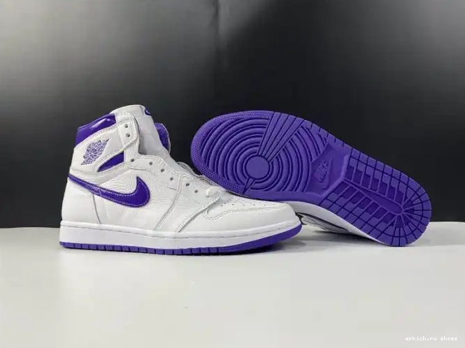 Cheap COURT HIGH PURPLE RETRO JORDAN 1 AIR CD0461-151 0602